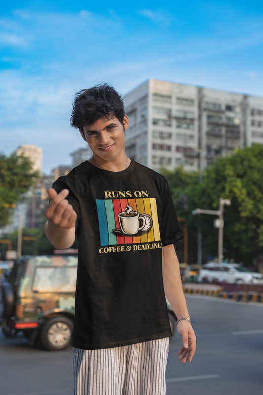 Coffee & Deadlines | Oversized Tee