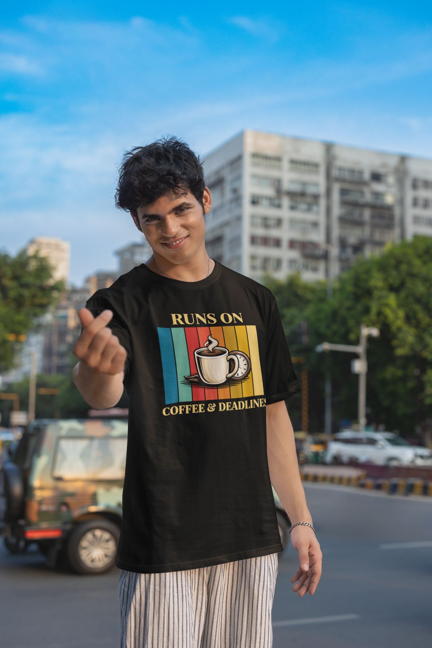 Coffee & Deadlines | Oversized Tee