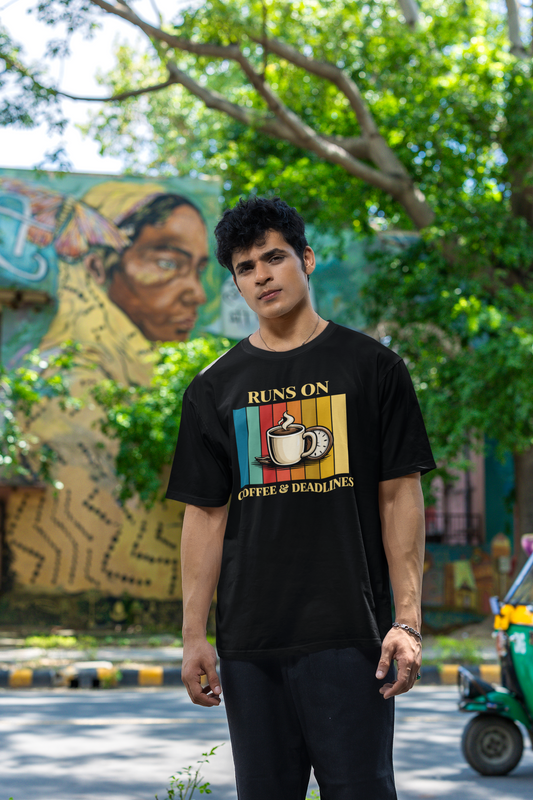 Coffee & Deadlines | Oversized Tee