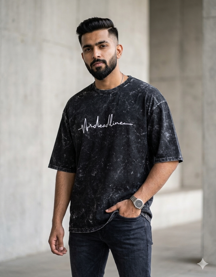 Deadline | Acid Washed Oversized Tee