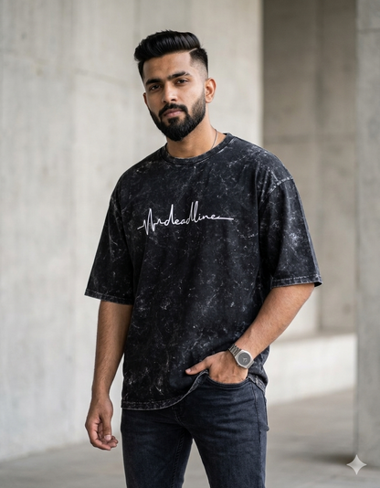 Deadline | Acid Washed Oversized Tee