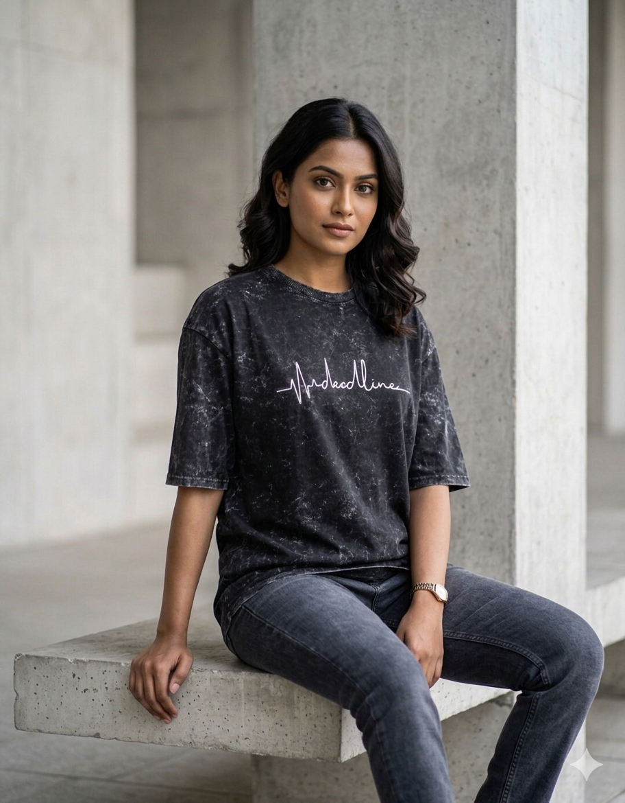 Deadline | Acid Washed Oversized Tee