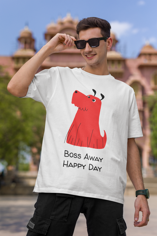 Oversized Graphic T-Shirt – Happy Vibes