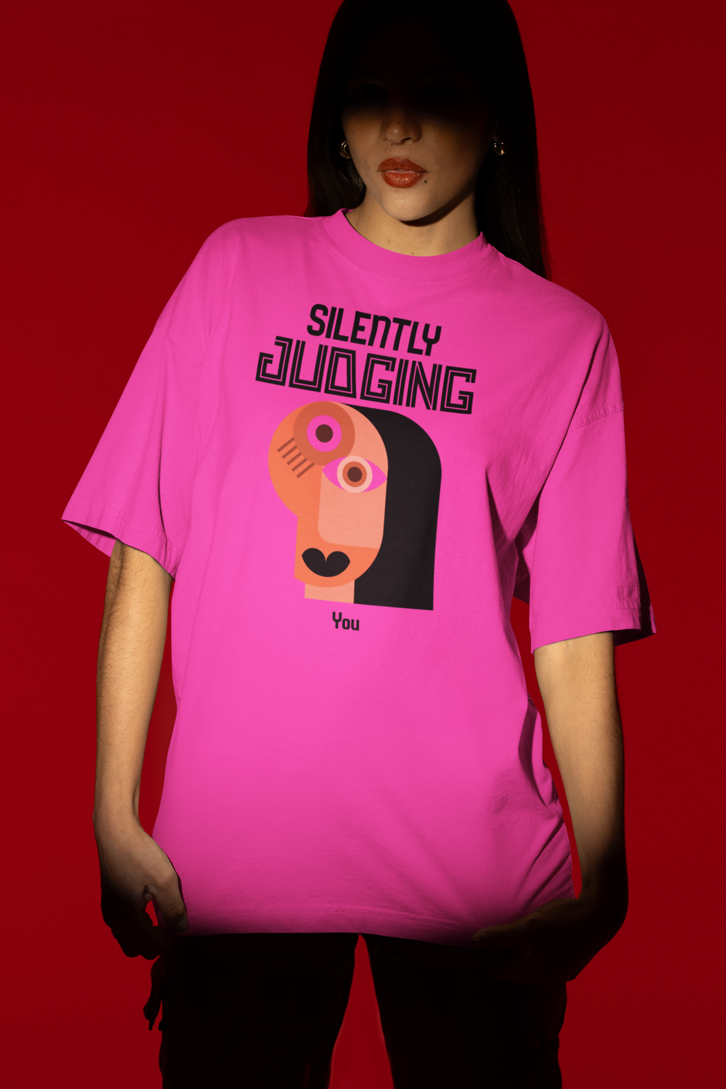 Silently Judging (Light Version) | Oversized Tee