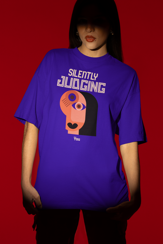 Silently Judging (Dark Version) | Oversized Tee